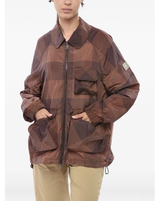 Woolrich Brown Veste Coupe-Vent Buffalo Check