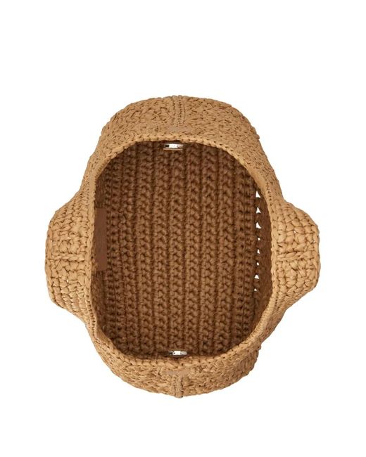 Tod's Natural Small Raffia Shopping Bag