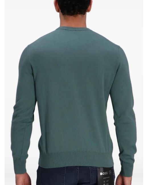 Pull À Détail De Logo Boss pour homme en coloris Green