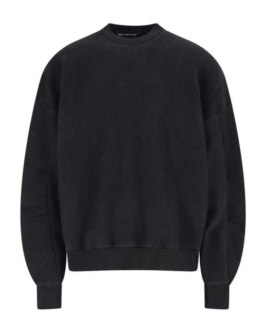 メンズ White Sand Crewneck Textured Sweatshirt Blue