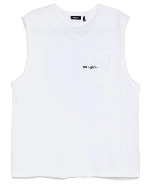 Chaleco Con Logo Bordado FIVE CM de hombre de color White