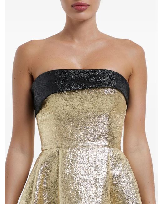 POST MERIDIEM Natural Midikleid Aus Jacquard