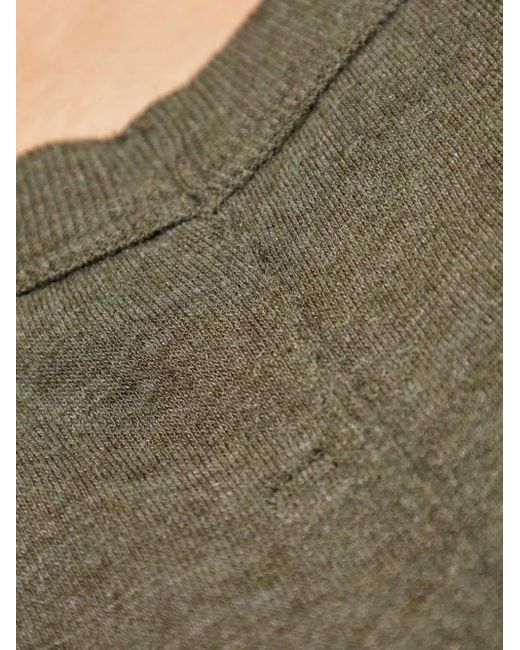 Rick Owens Green Round-Neck Short-Sleeve T-Shirt for men