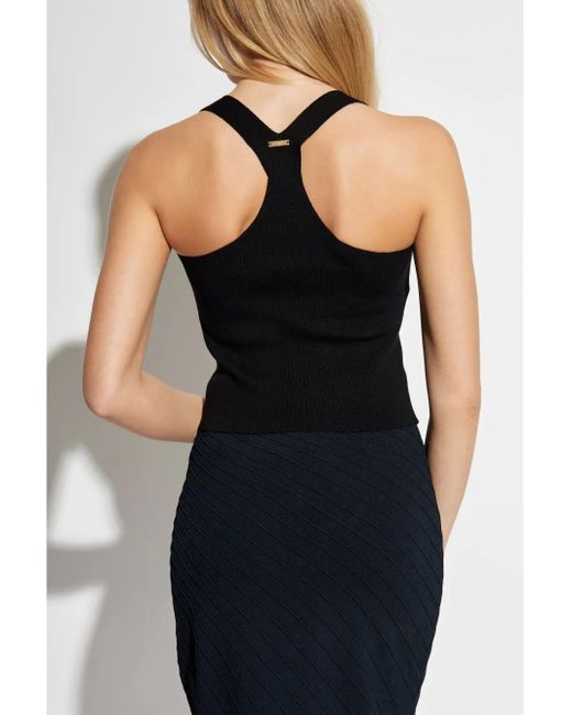 Cult Gaia Black Crawford Knitted Top