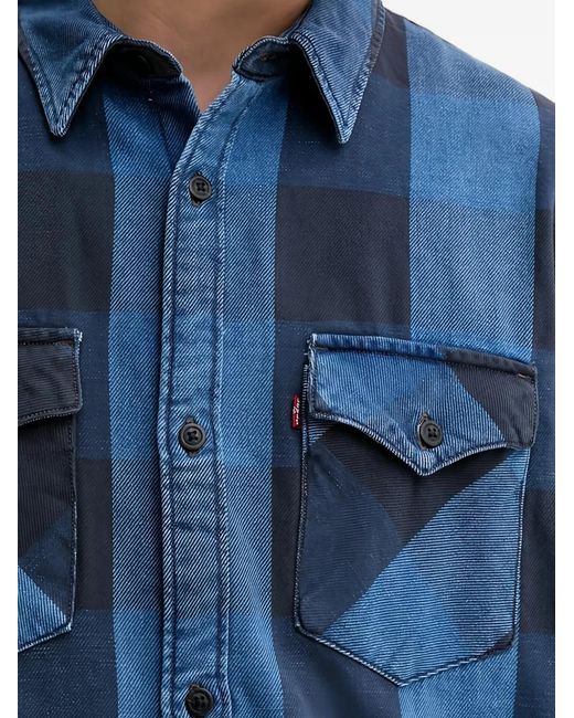 Levi's Blue Check Pocket Shirt for men