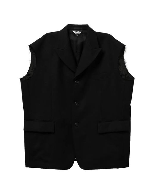 COMME DES GARÇON BLACK Black Deconstructed Sleeveless Gilet