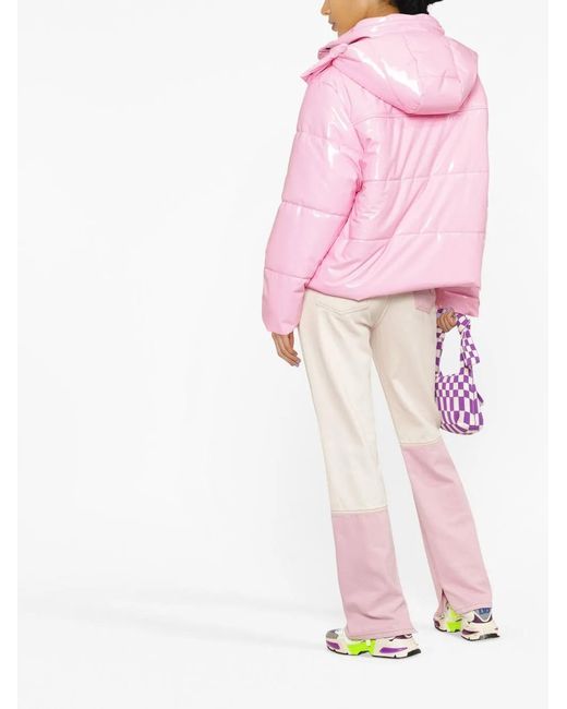 MSGM Pink Quilted Puffer Jacket