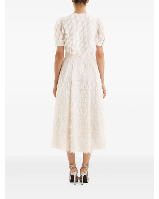 POST MERIDIEM Button-Up Midi-Jurk in het White