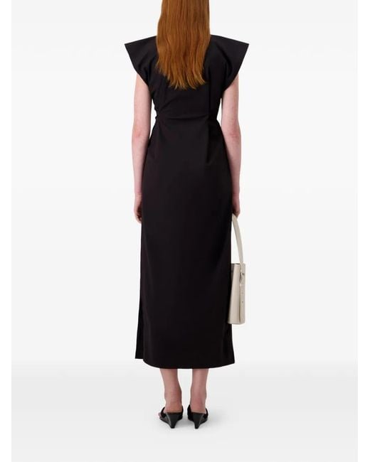 Coperni Black Structured Shoulders Adjustable Dress