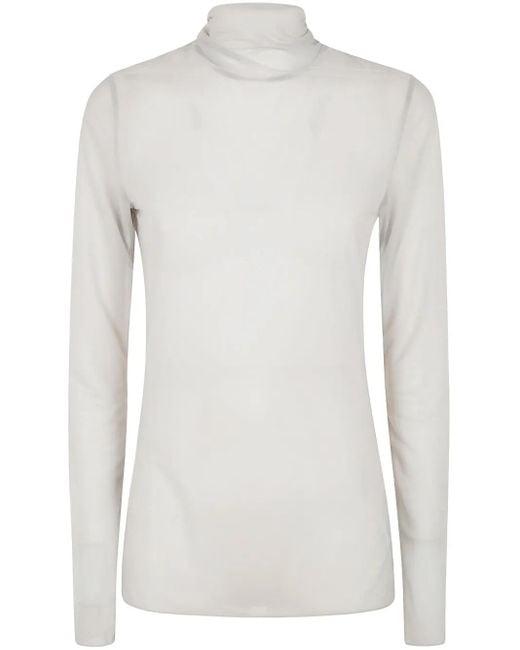Top con cuello alto Yohji Yamamoto de color White