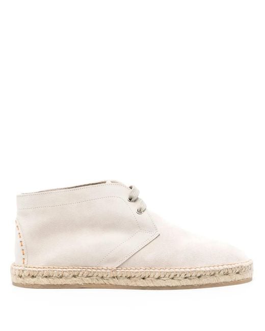 Scarosso White Mojave Suede Espadrilles for men