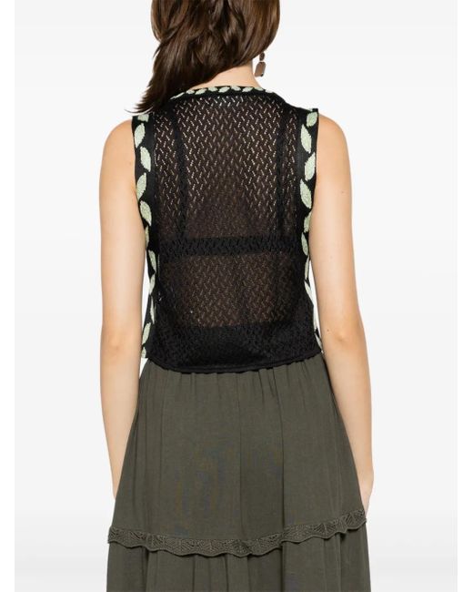 Cecilia Prado Catarina クロシェニット トップ Black