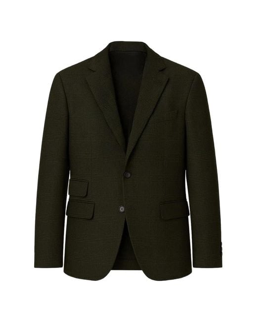 Massimo Alba Black Prince Of Wales Virgin Wool Jacket for men