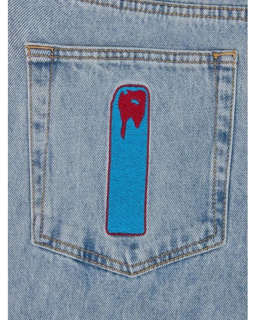 ICECREAM Blue Light Wash Beaded Jeans