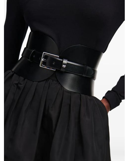 Karl Lagerfeld Black Essential Multifunction Leather Belt