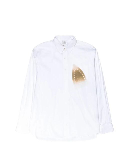 Vetements White Iron-Print Shirt for men