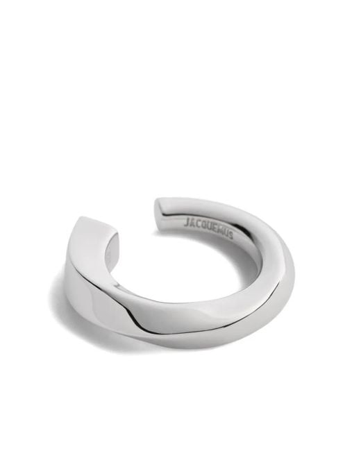 Jacquemus ロゴエングレーブ リング White