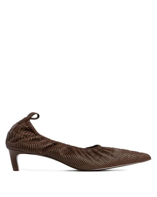 12 STOREEZ Brown 40Mm Leather Pumps