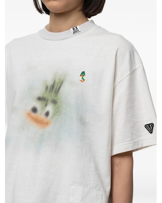Maison Mihara Yasuhiro White Leon Cotton T-Shirt