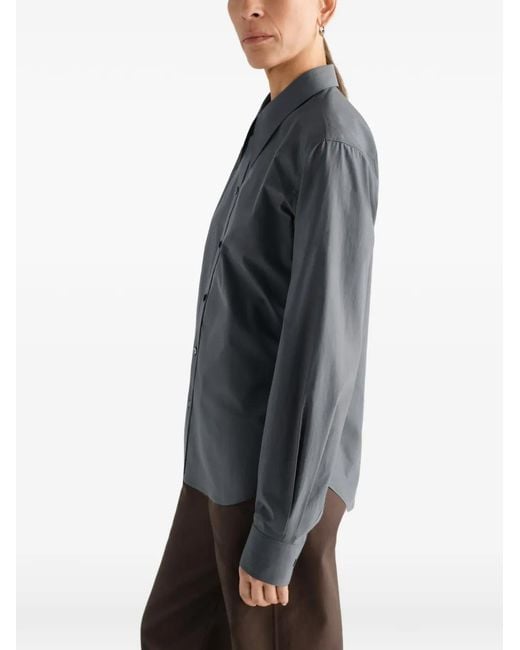 Lemaire Gray Pointed-Collar Shirt