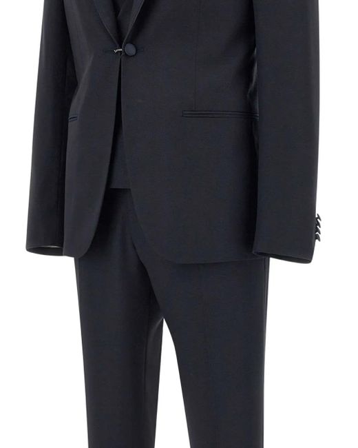 Corneliani Black Wool Suit for men