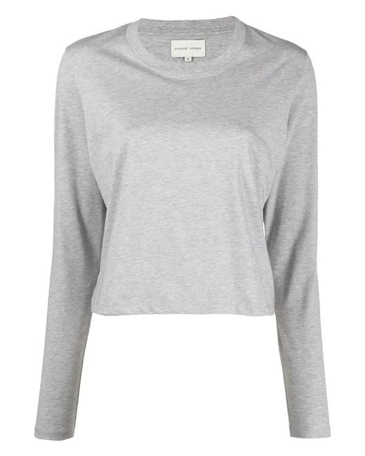 Loulou de Saison White Long-Sleeve Cotton T-Shirt