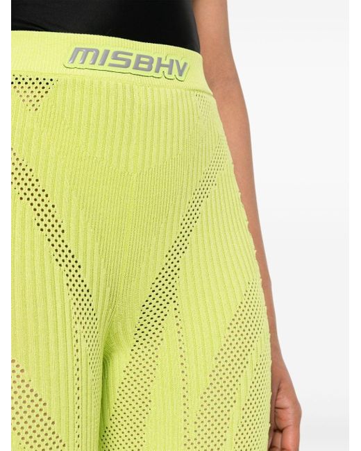 M I S B H V Yellow Schlaghose mit Cut-Outs