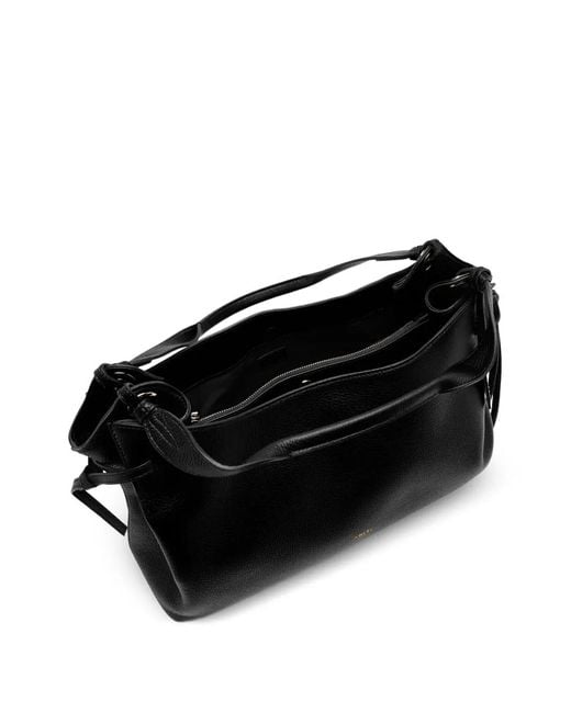 Lancel Black Medium Swann Leather Shoulder Bag