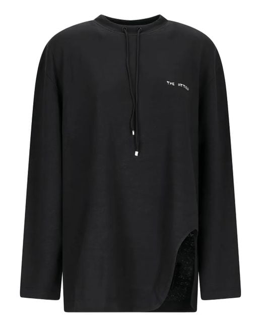 The Attico Black Drawstring Sweatshirt