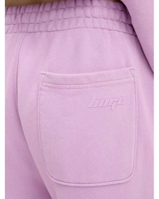 HUGO Pink Elastic-Waistband Trousers