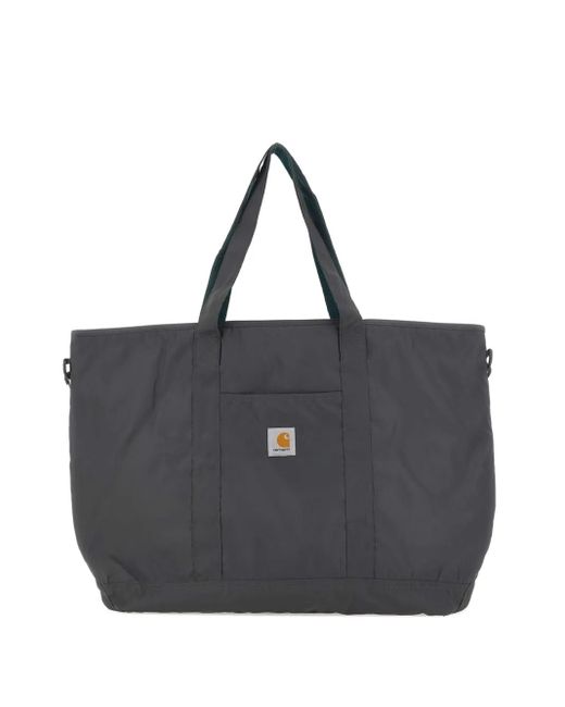 Carhartt Black Large Logo-Patch Tote Bag