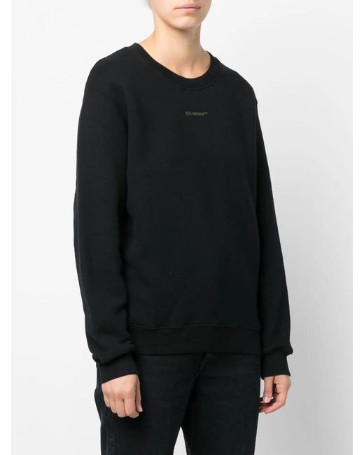 Off-White c/o Virgil Abloh Black Signature Arrows Tie-Dye Crewneck Sweatshirt