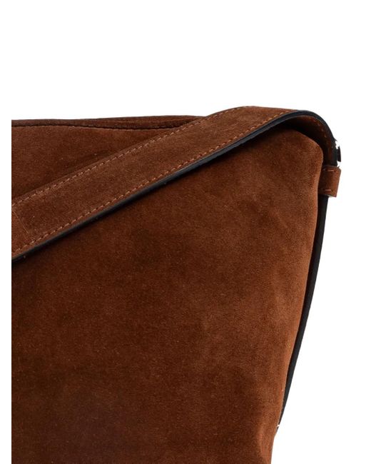Moschino Brown Schultertasche Aus Wildleder