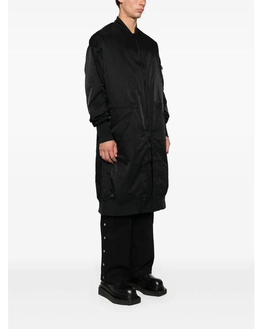 Y-3 Black Longline Bomber Coat