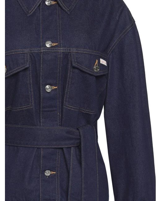 Calvin Klein Blue Veste Cintrée À Boutonnière