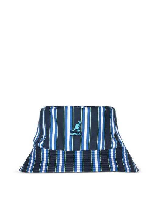 Kangol Blue Striped Bucket Hat