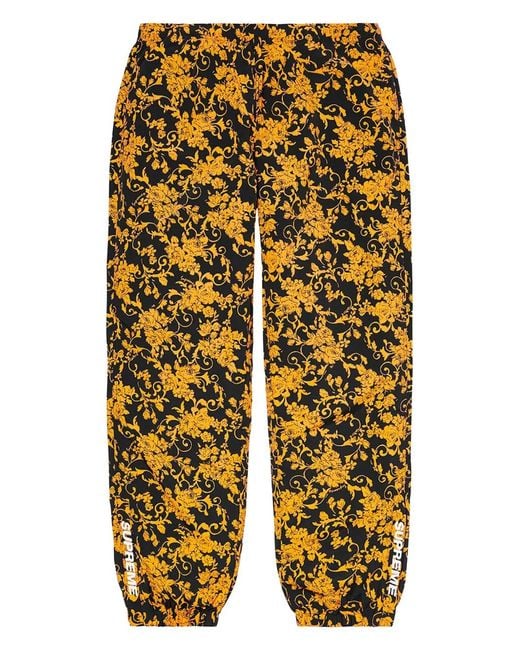 Pantalones de chándal con motivo floral Supreme de color Yellow