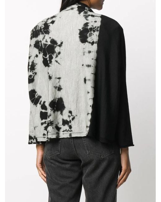 Suzusan Black Tie-Dye Print Cardigan