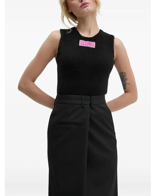 MM6 by Maison Martin Margiela Black Numbers-Motif Body
