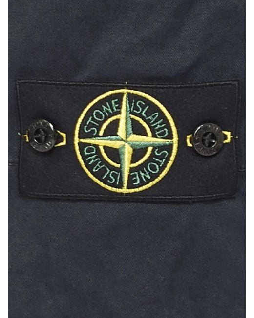 Stone Island Blue 'Stretch Broken Twill Cotton' Pants for men
