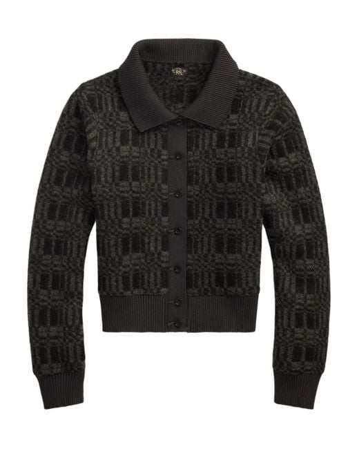 RRL ボタン カーディガン Black