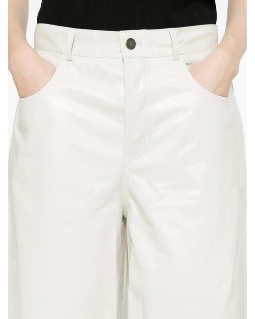 Haikure White Five-Pockets Denim Shorts