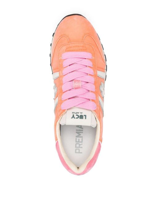 Premiata Lucy Sneakers Met Vlakken in het Pink