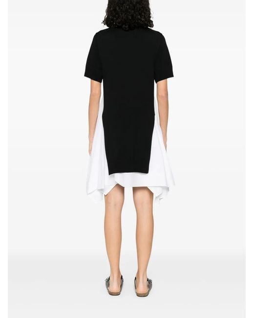 Sacai Black Poplin Dress