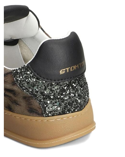 Sneakers Con Stampa di Stkn in Brown