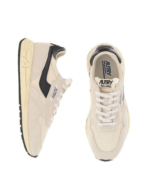 Autry White Reelwind Low Suede/Net for men