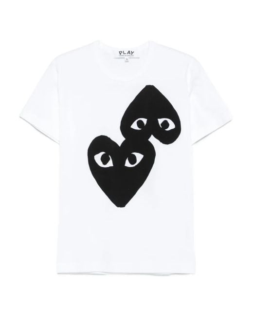 COMME DES GARÇONS PLAY White Logo T-Shirt