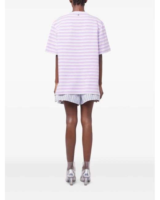 Rabanne Blue Poplin Cotton Shorts