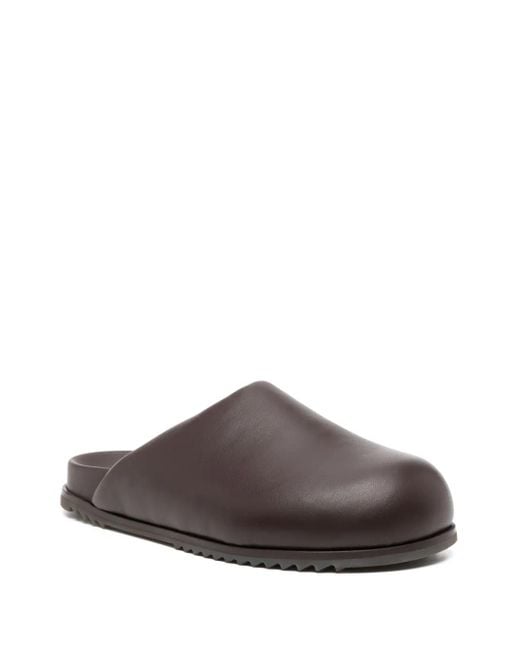 Rick Owens Brown Round Toe Mules
