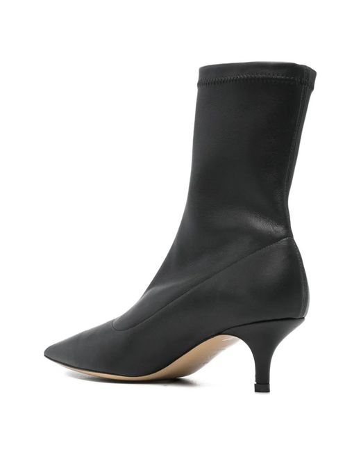 P.A.R.O.S.H. Black Pointed-Toe Sock Boots